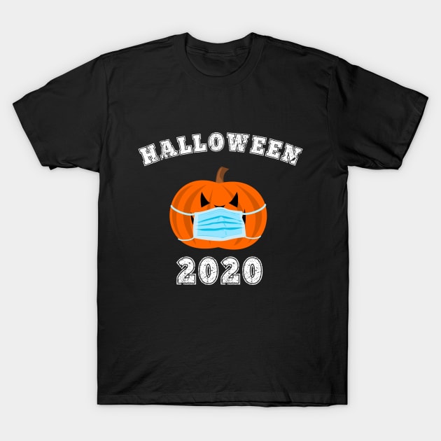 Halloween 2020 Pandemic Jack-O-Lantern Mask Virus Social Distancing T-Shirt by HuntTreasures